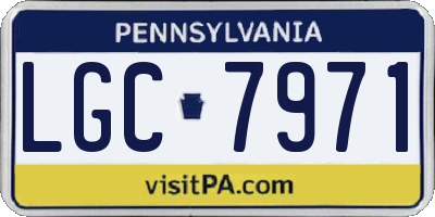 PA license plate LGC7971