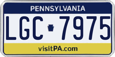 PA license plate LGC7975