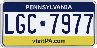 PA license plate LGC7977