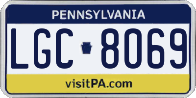 PA license plate LGC8069