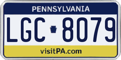 PA license plate LGC8079