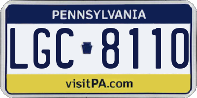 PA license plate LGC8110