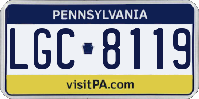 PA license plate LGC8119
