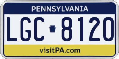 PA license plate LGC8120