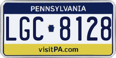 PA license plate LGC8128