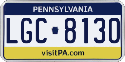 PA license plate LGC8130