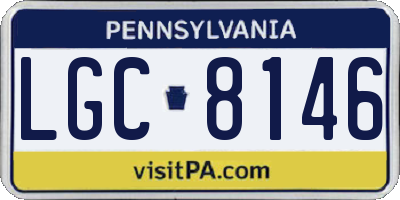 PA license plate LGC8146