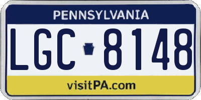 PA license plate LGC8148