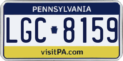 PA license plate LGC8159