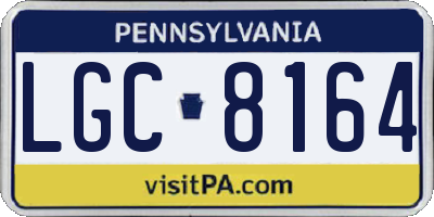 PA license plate LGC8164
