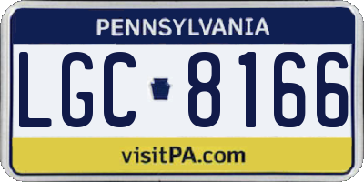 PA license plate LGC8166