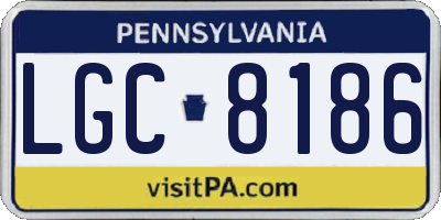 PA license plate LGC8186