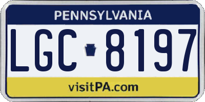 PA license plate LGC8197