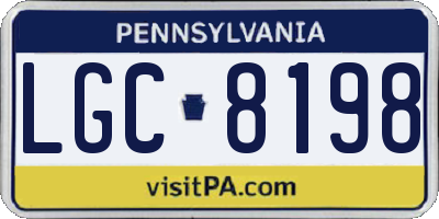 PA license plate LGC8198