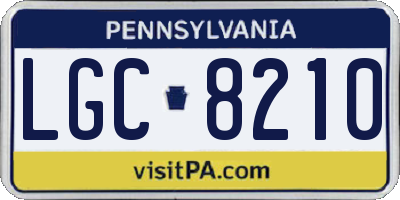 PA license plate LGC8210