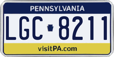 PA license plate LGC8211