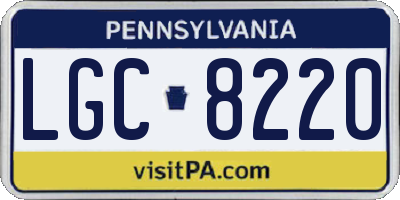 PA license plate LGC8220