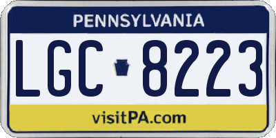 PA license plate LGC8223