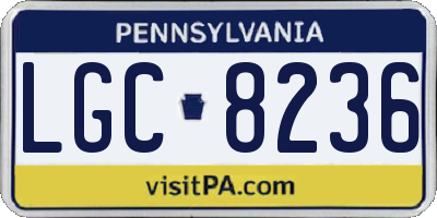 PA license plate LGC8236