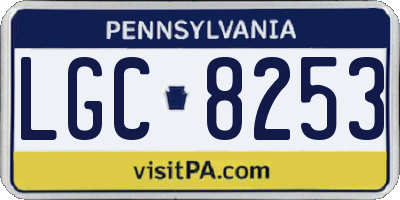 PA license plate LGC8253
