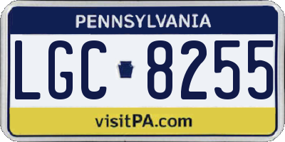 PA license plate LGC8255