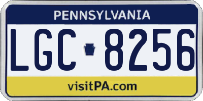 PA license plate LGC8256