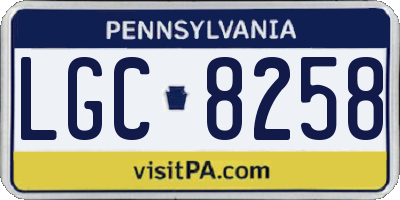 PA license plate LGC8258