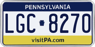 PA license plate LGC8270