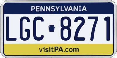 PA license plate LGC8271