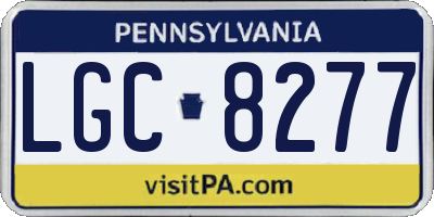 PA license plate LGC8277