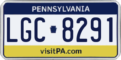PA license plate LGC8291