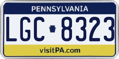 PA license plate LGC8323