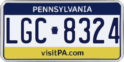 PA license plate LGC8324