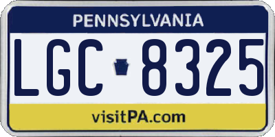 PA license plate LGC8325