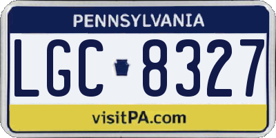 PA license plate LGC8327