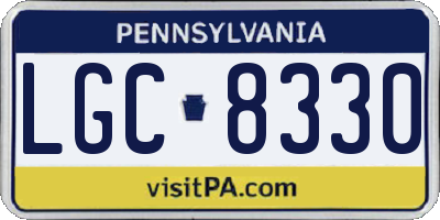 PA license plate LGC8330