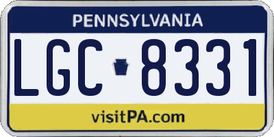 PA license plate LGC8331