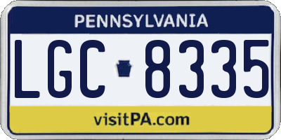 PA license plate LGC8335