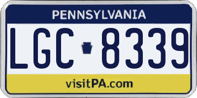 PA license plate LGC8339