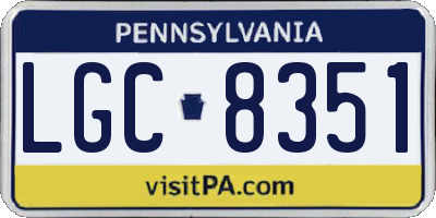 PA license plate LGC8351
