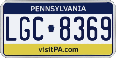 PA license plate LGC8369