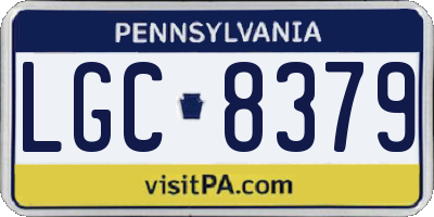 PA license plate LGC8379