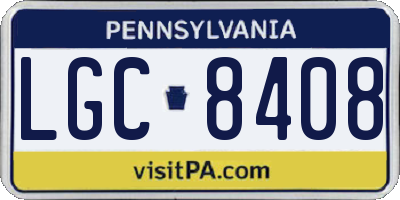 PA license plate LGC8408