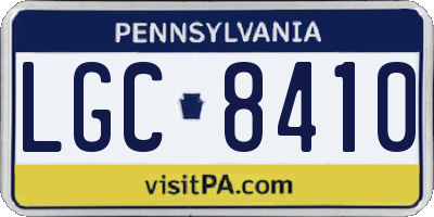 PA license plate LGC8410