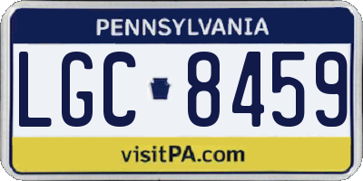 PA license plate LGC8459