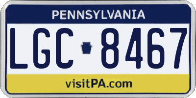 PA license plate LGC8467