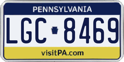 PA license plate LGC8469