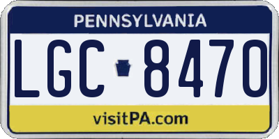 PA license plate LGC8470