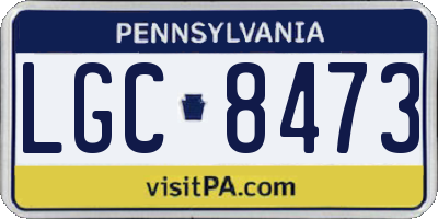 PA license plate LGC8473