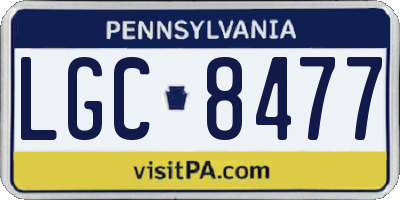 PA license plate LGC8477